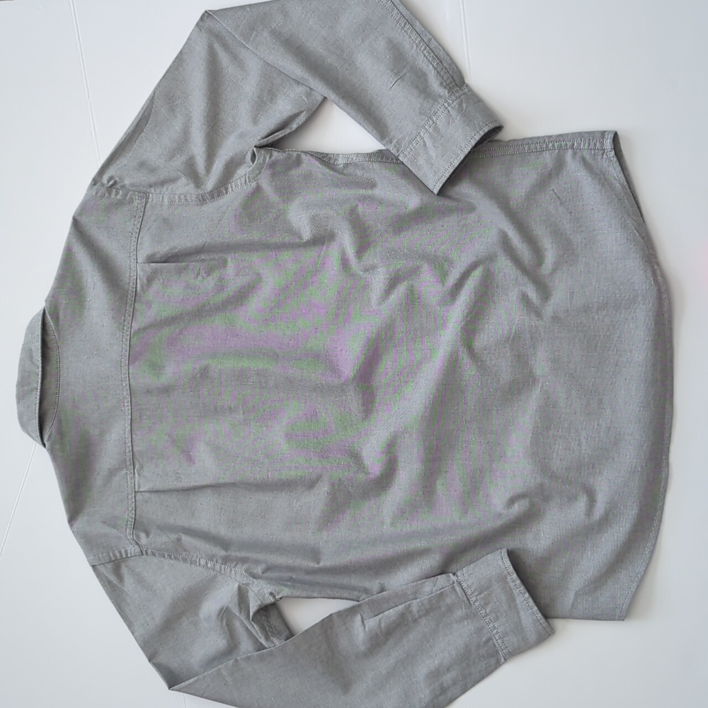 Perfect Length Untucked Button Down Shirt Gray Sonoma Goods For Life size Medium - Picture 11 of 12